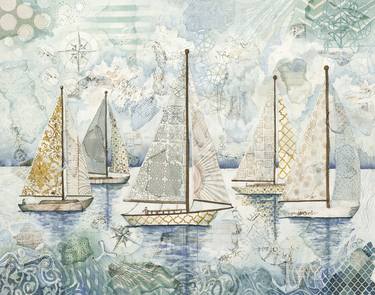 Print of Impressionism Boat Paintings by Kristen Dahms