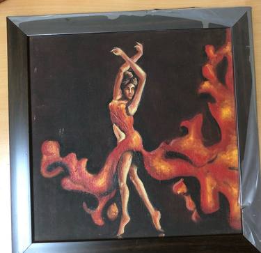 Ballerina Ballet Dancer Red Fire Lady thumb