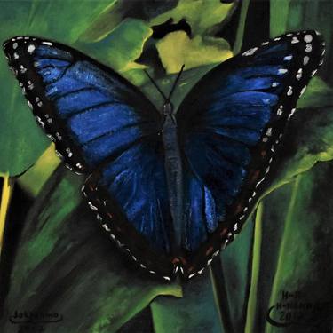 Butterfly bleu painting thumb