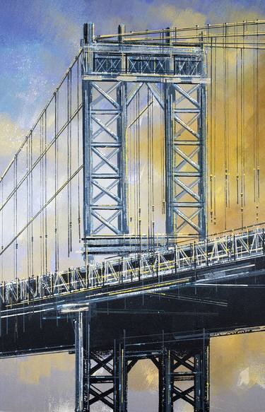 New York - The Manhattan Bridge At Sunset (2023) thumb