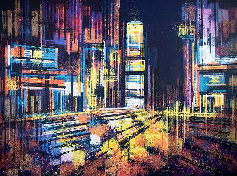 Times Square New York City Painting by Marc Todd | Saatchi Art