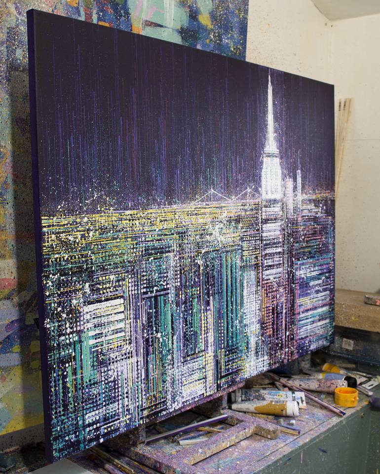 Original Expressionism Cities Painting by Marc Todd