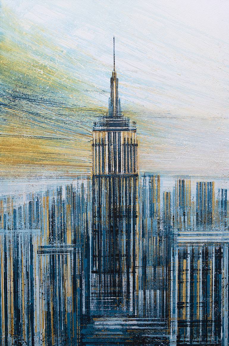New York. The Empire State Building At Sunset Painting by Marc Todd ...