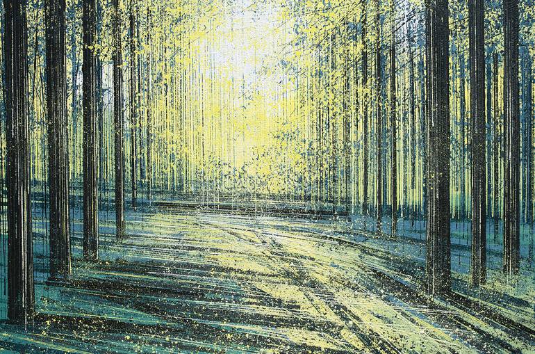 Forest At Twilight Painting by Marc Todd | Saatchi Art