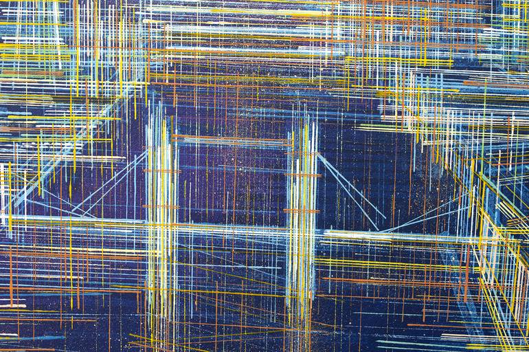 Original Abstract Cities Painting by Marc Todd