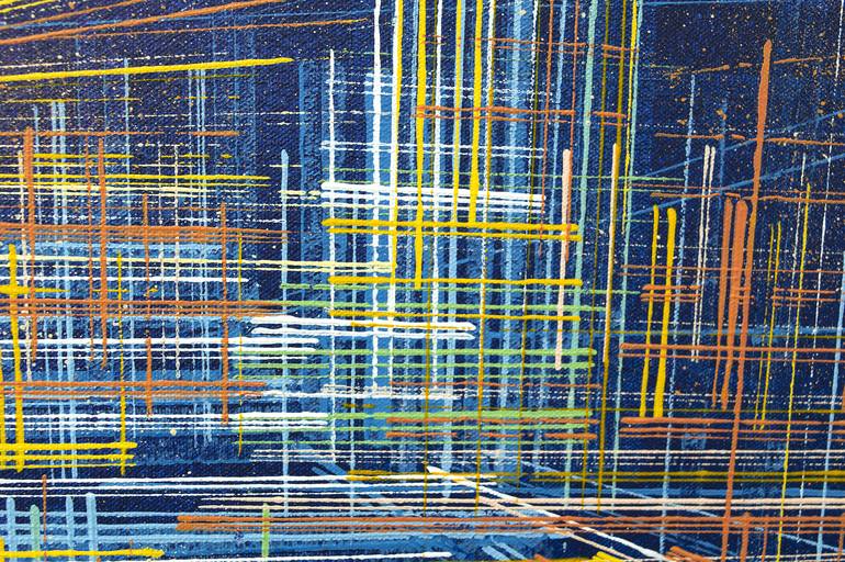 Original Abstract Cities Painting by Marc Todd