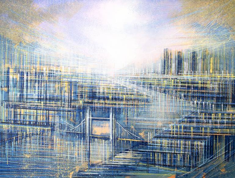 Original Expressionism Cities Painting by Marc Todd