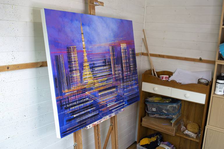 Original Expressionism Cities Painting by Marc Todd