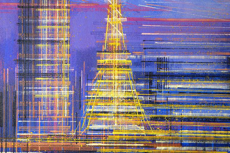 Original Expressionism Cities Painting by Marc Todd