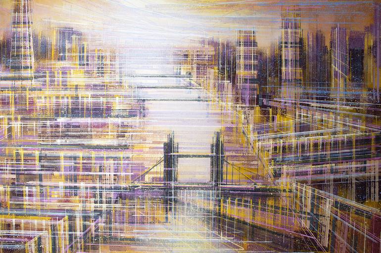 Original Modern Cities Painting by Marc Todd