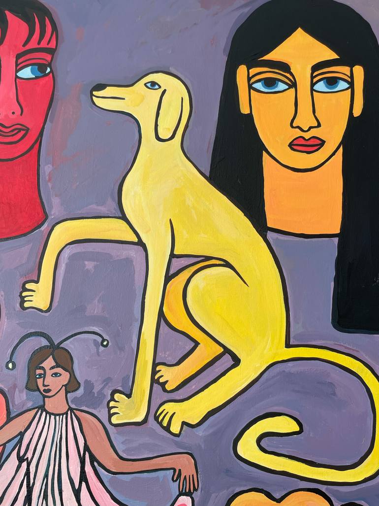 Original Illustration Animal Painting by Oksana Fedshychyn