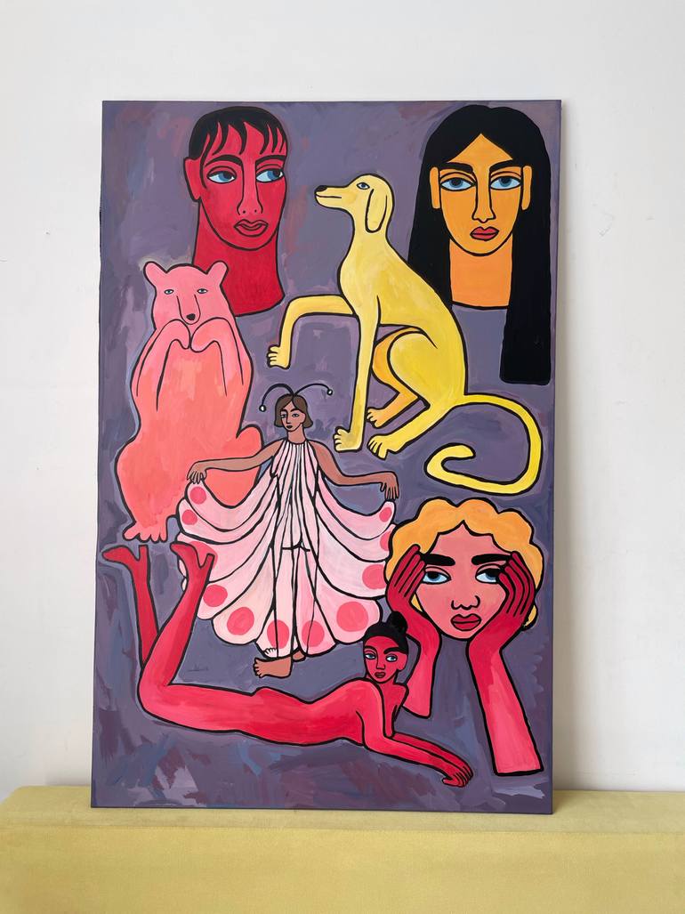 Original Illustration Animal Painting by Oksana Fedshychyn