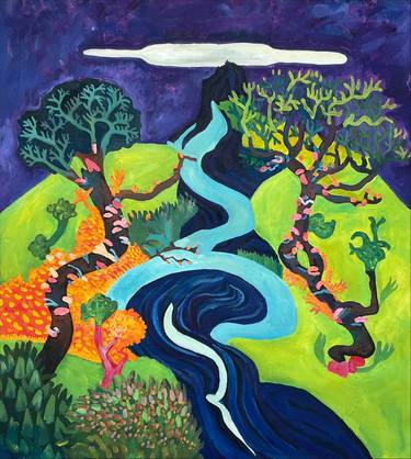 Original Contemporary Landscape Painting by Oksana Fedshychyn
