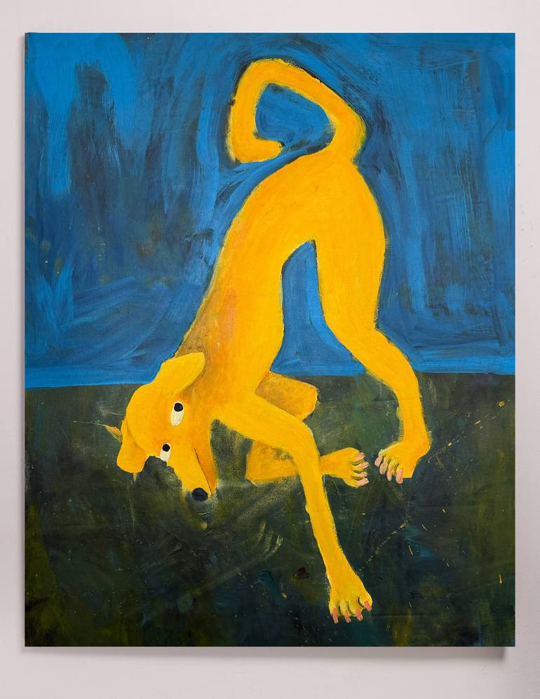 Original Illustration Animal Painting by Oksana Fedshychyn