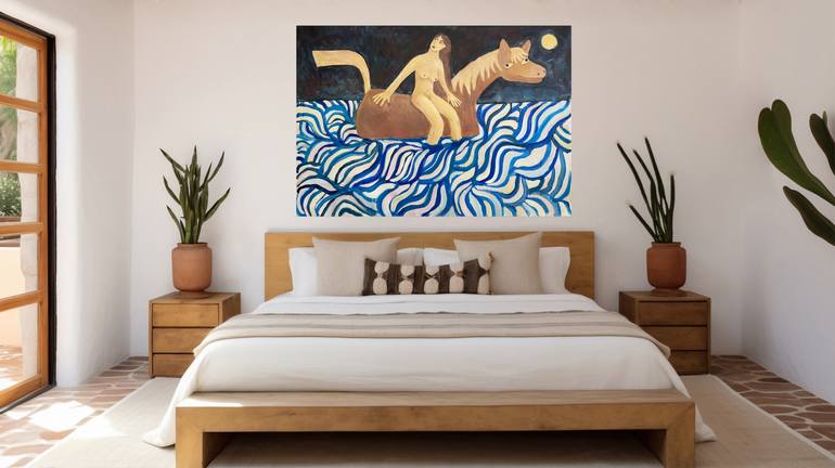 Original Contemporary Water Painting by Oksana Fedshychyn