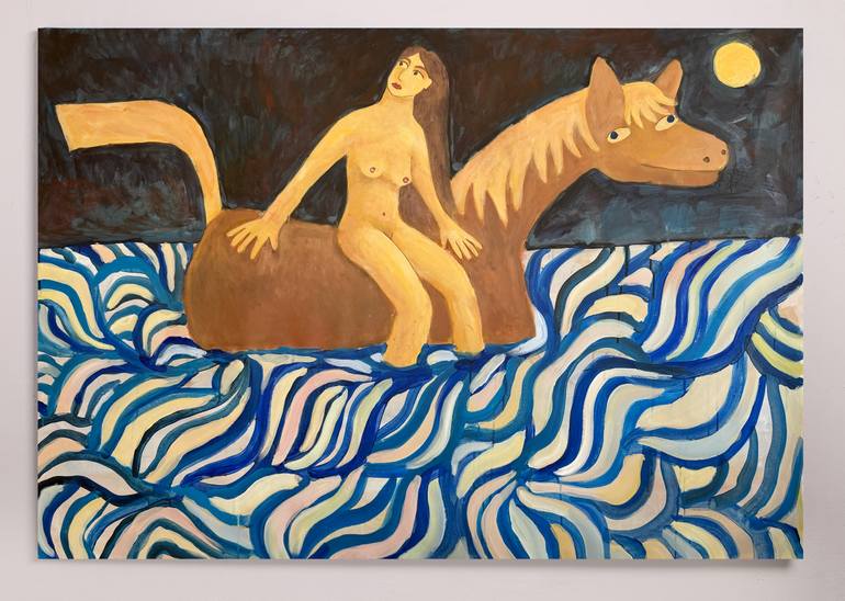 Original Contemporary Water Painting by Oksana Fedshychyn
