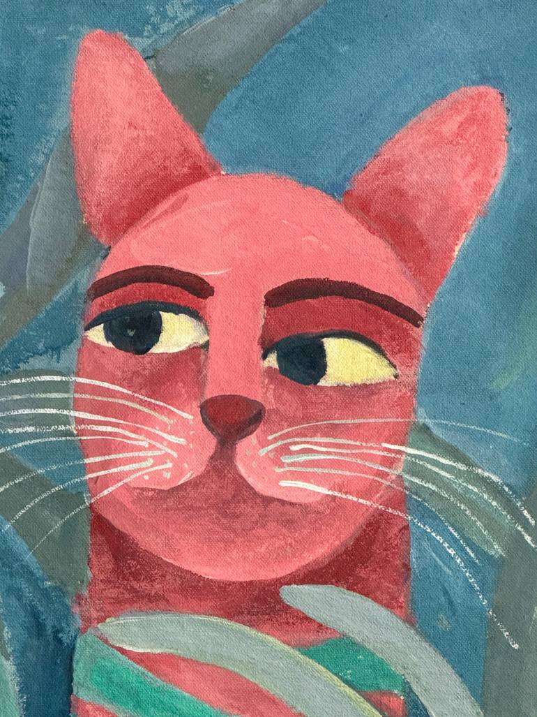 Original Symbolism Animal Painting by Oksana Fedshychyn