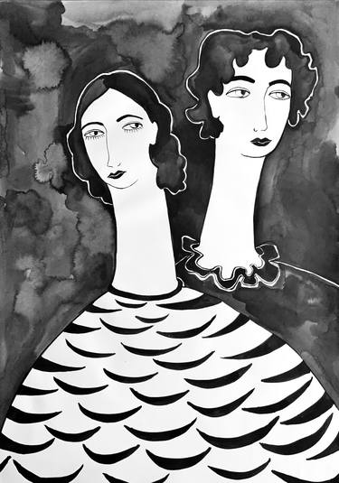 Print of Art Deco Fashion Drawings by Oksana Fedshychyn