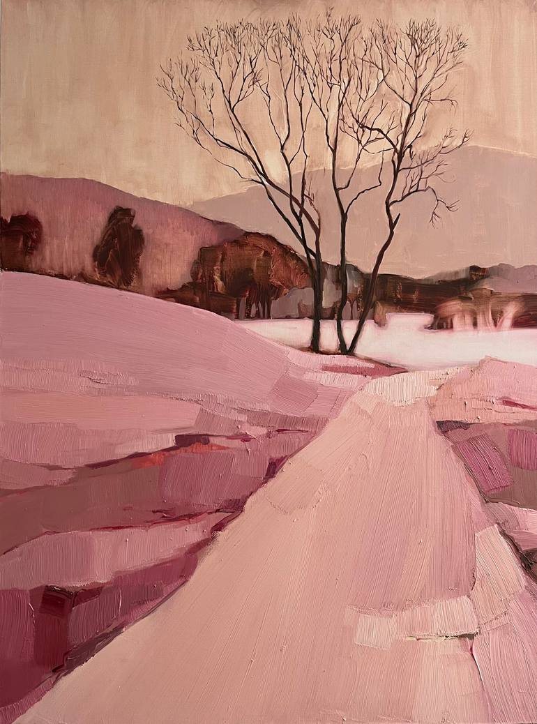 Original Abstract Landscape Painting by Kasia Zielska