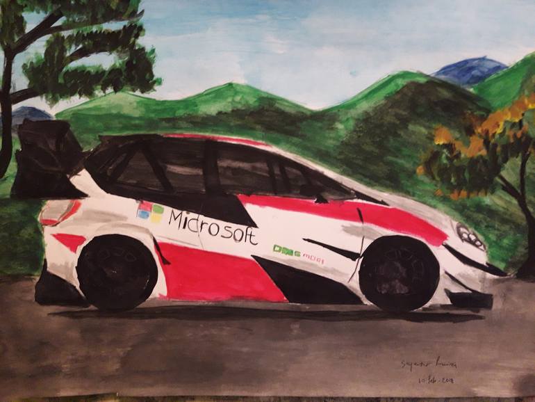 Toyota rally car Painting by Seymour Pereira | Saatchi Art