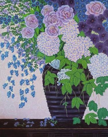 Original Floral Paintings by ELAINE KARTON