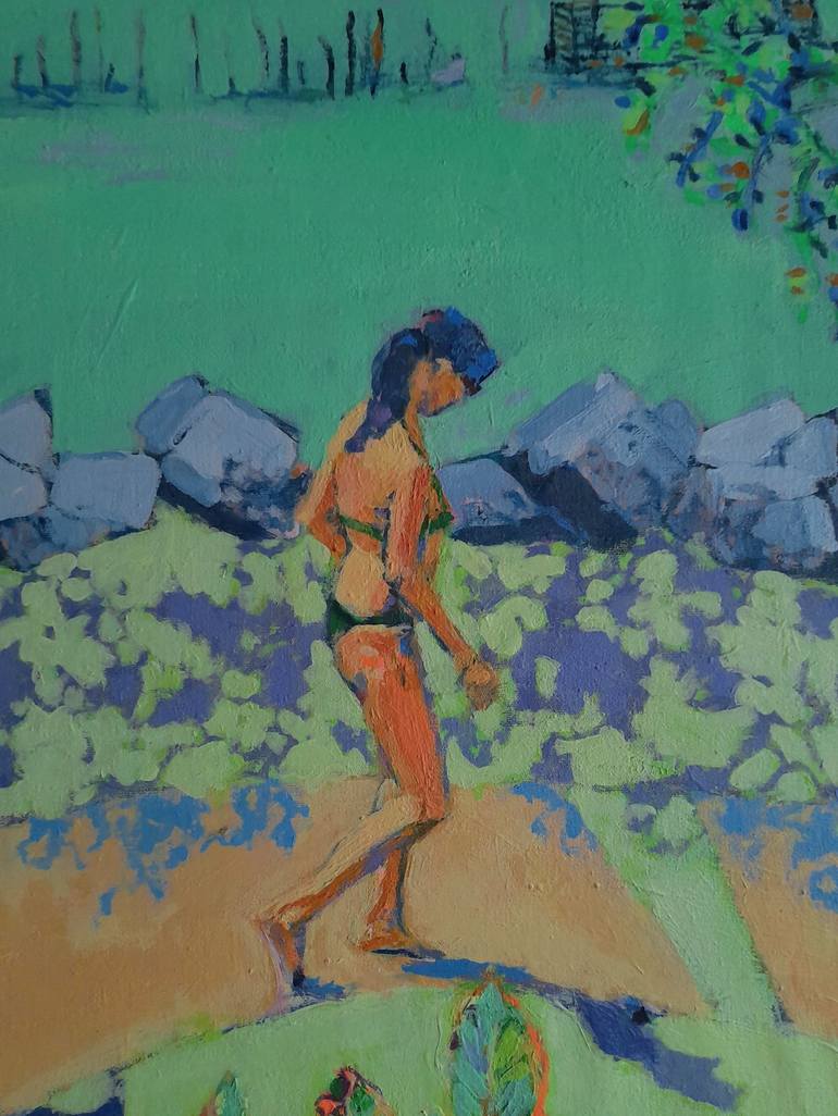 Original Beach Painting by Alejandra Mussio