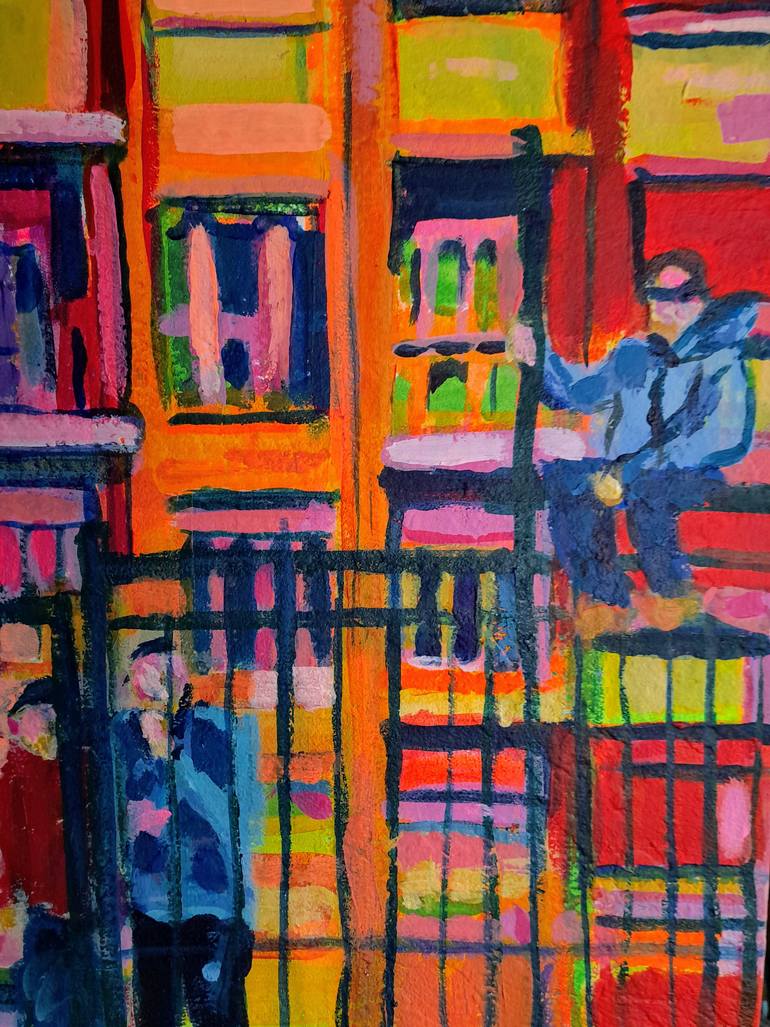 Original Expressionism People Painting by Maria Alejandra Mussio