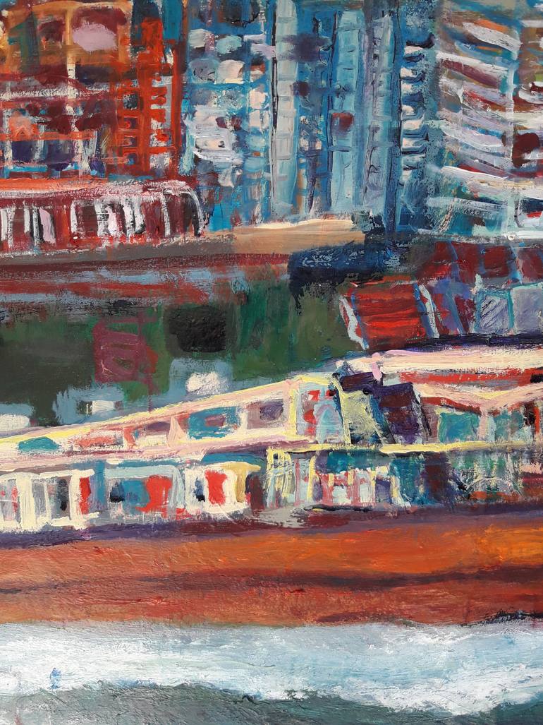 Original Expressionism Beach Painting by Alejandra Mussio