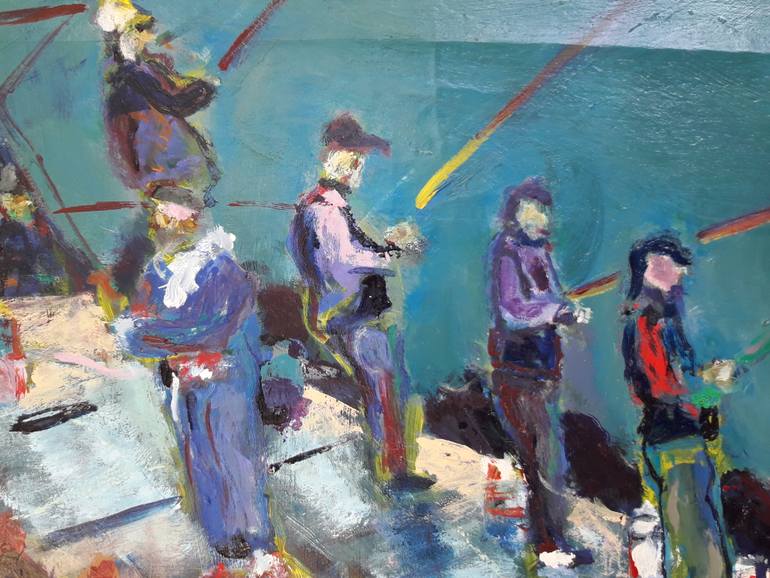 Original Expressionism Beach Painting by Alejandra Mussio