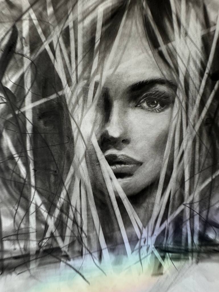 Original Abstract Women Drawing by Matt Ware