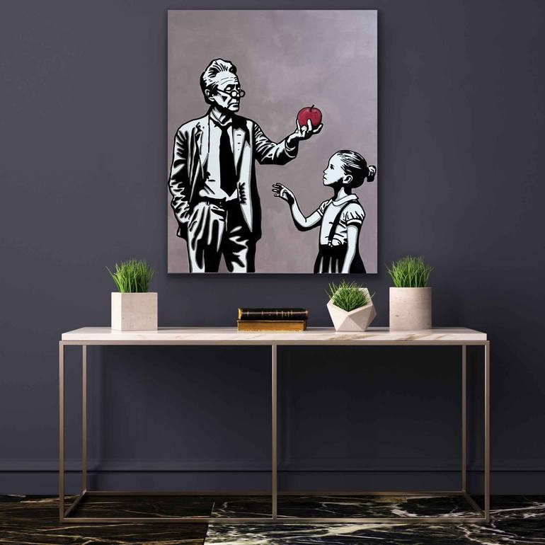Original Street Art People Painting by Matt Ware