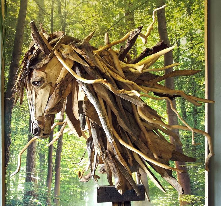 Original Art Deco Horse Sculpture by Michelle Markram