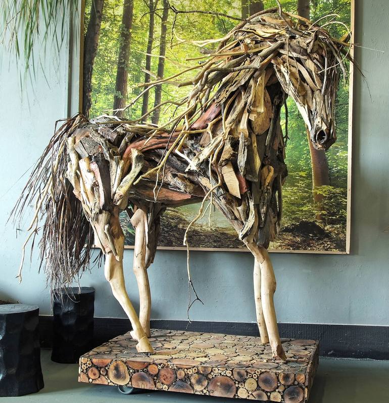 Original Art Deco Horse Sculpture by Michelle Markram