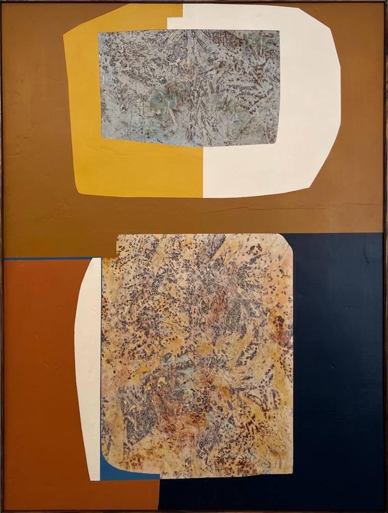 Original Abstract Painting by Stephen Rybacki  Abstract Art on Paper  Aligning Time