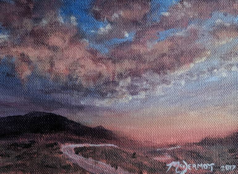 Desert Rain Clouds At Sunset Painting By Mat Mcdermott Saatchi Art