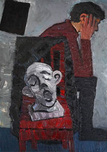 Original Expressionism Portrait Paintings by Prisac Nicolae