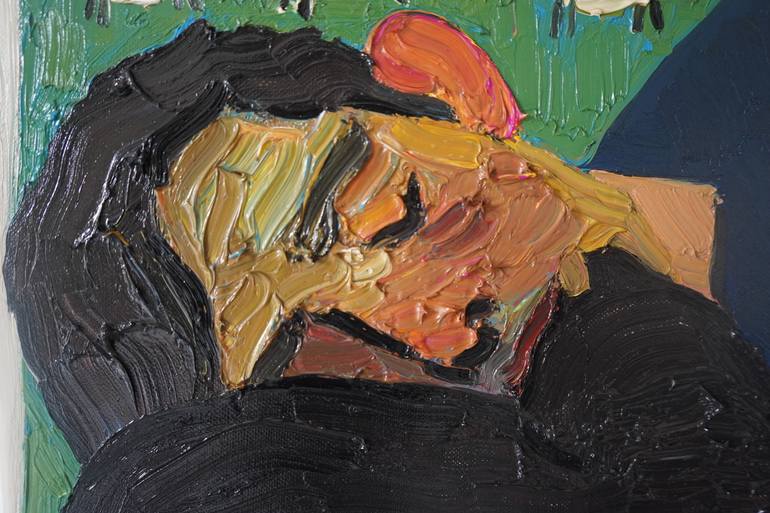 Original Expressionism Cats Painting by Prisac Nicolae