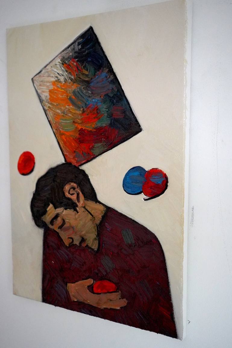 Original Expressionism Portrait Painting by Prisac Nicolae