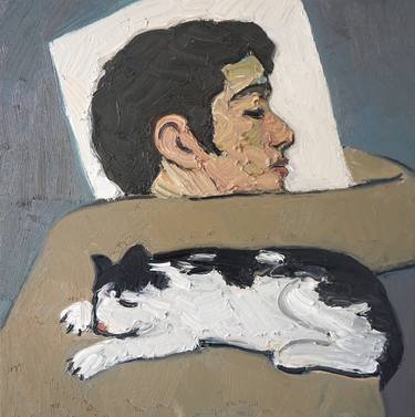 Original Expressionism Cats Paintings by Prisac Nicolae