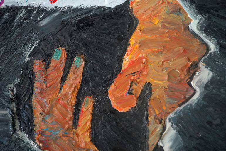 Original Expressionism People Painting by Prisac Nicolae