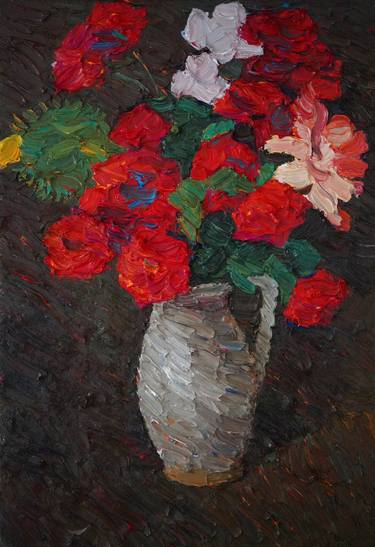 Original Expressionism Floral Paintings by Prisac Nicolae