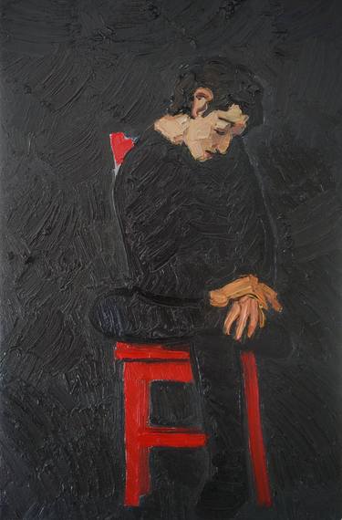 Original Expressionism Portrait Paintings by Prisac Nicolae