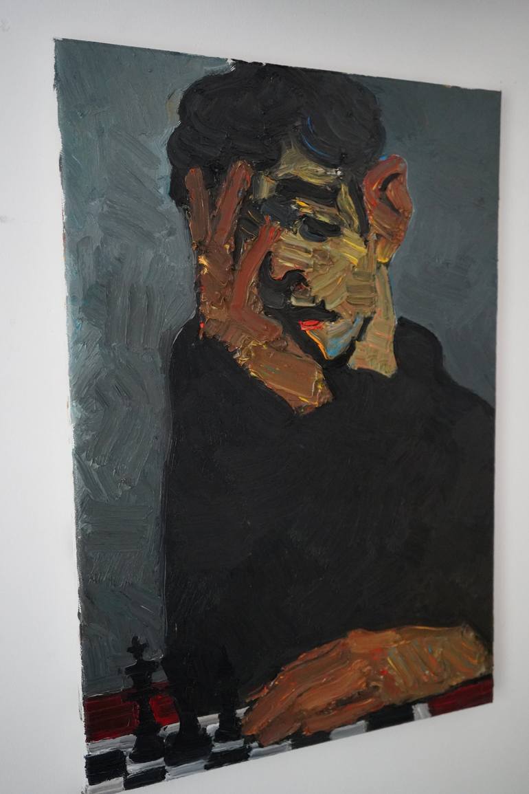 Original Portrait Painting by Prisac Nicolae