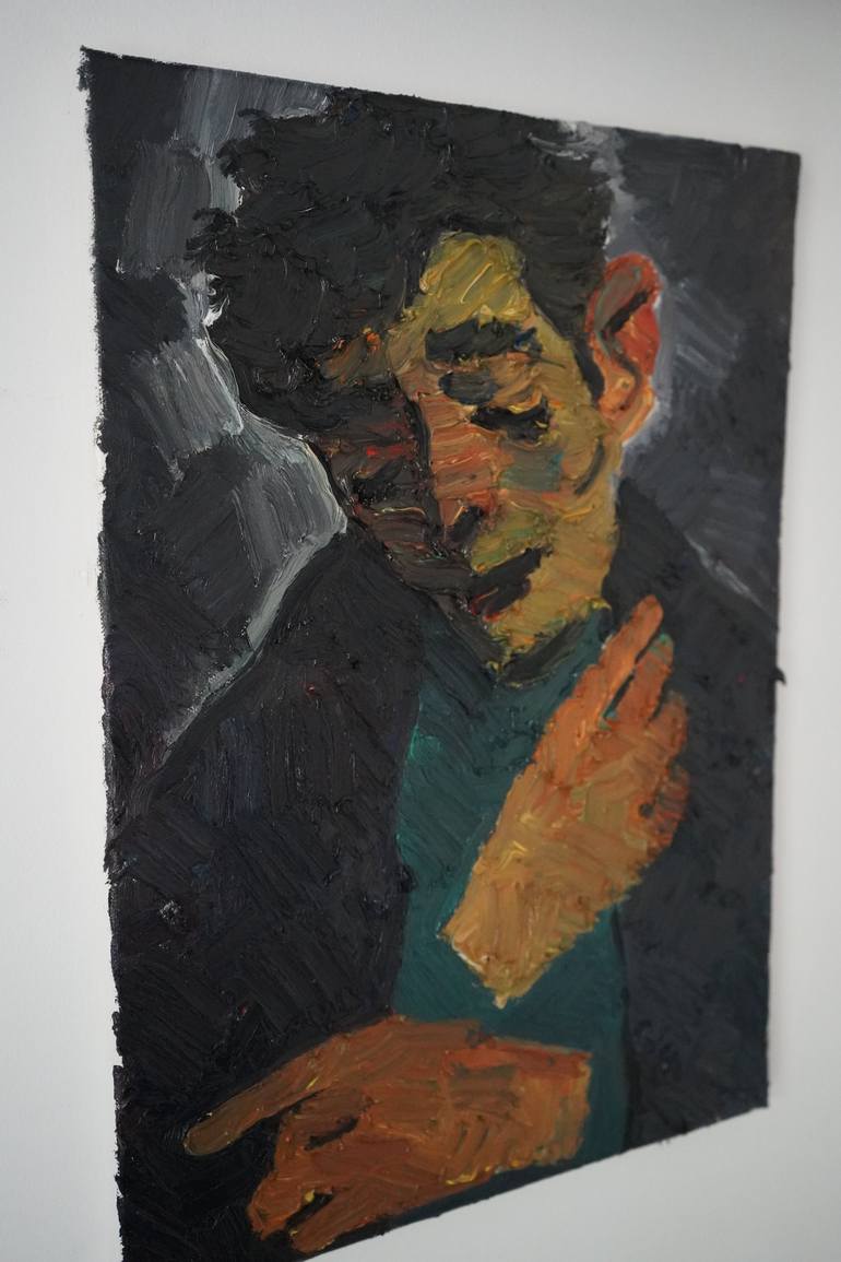 Original Expressionism Portrait Painting by Prisac Nicolae