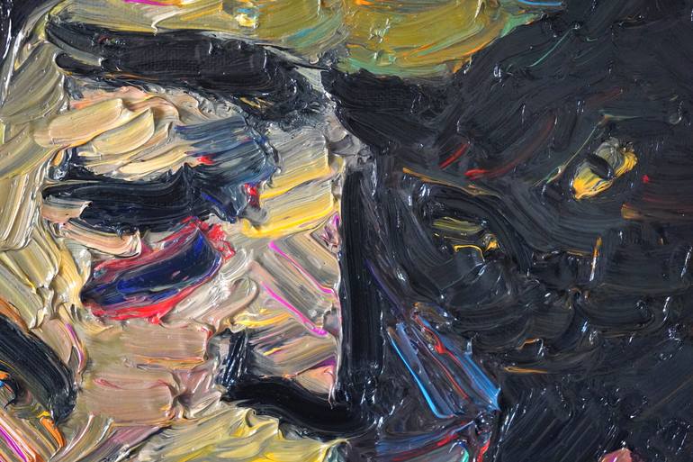 Original Expressionism Cats Painting by Prisac Nicolae