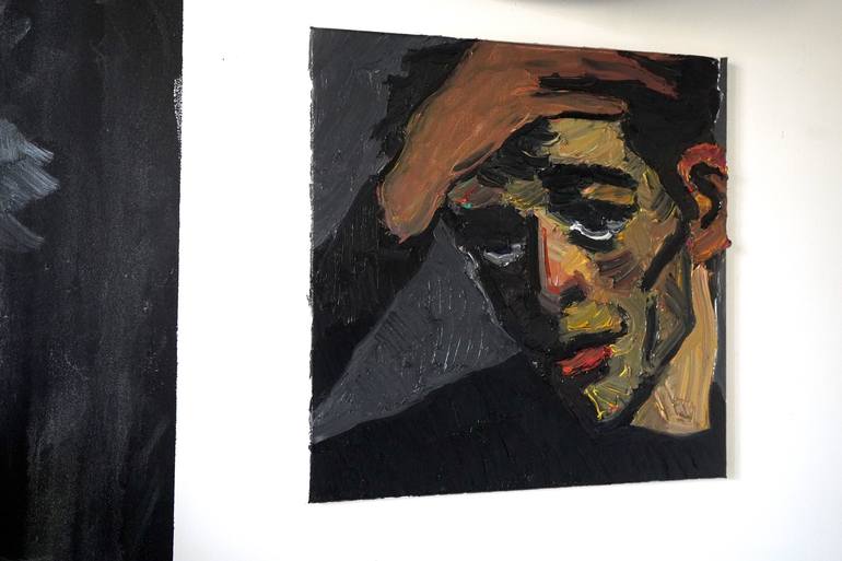 Original Expressionism Portrait Painting by Prisac Nicolae