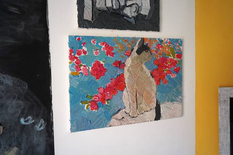 Original Cats Painting by Prisac Nicolae