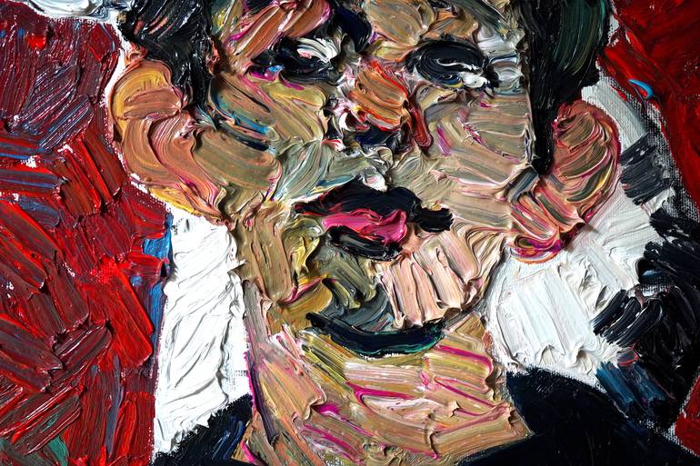 Original Expressionism Cats Painting by Prisac Nicolae