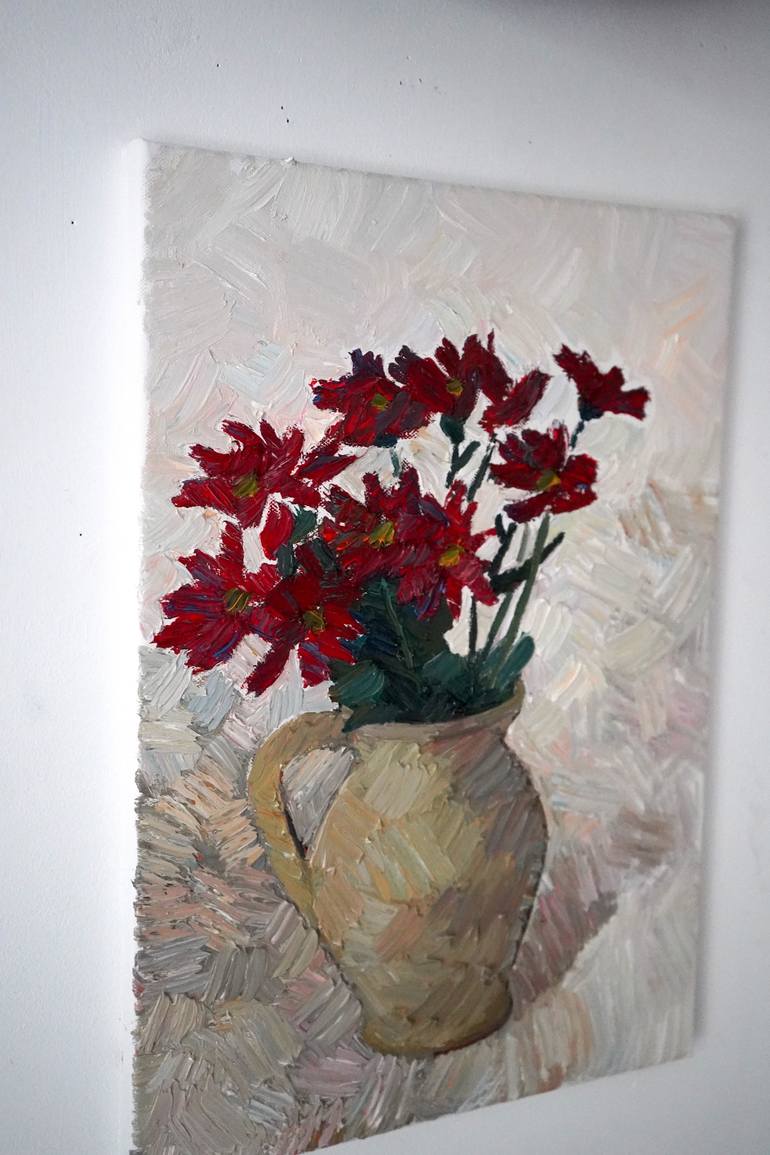 Original Expressionism Floral Painting by Prisac Nicolae