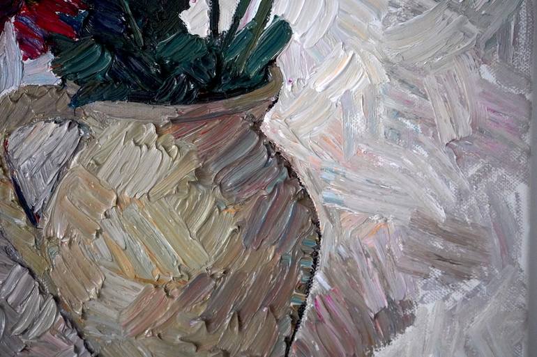 Original Expressionism Floral Painting by Prisac Nicolae